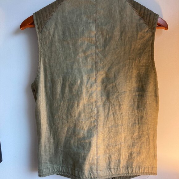 BRAND NEW - Zara Man Green Linen Vest Jacket (Size Small) - Picture 10 of 10